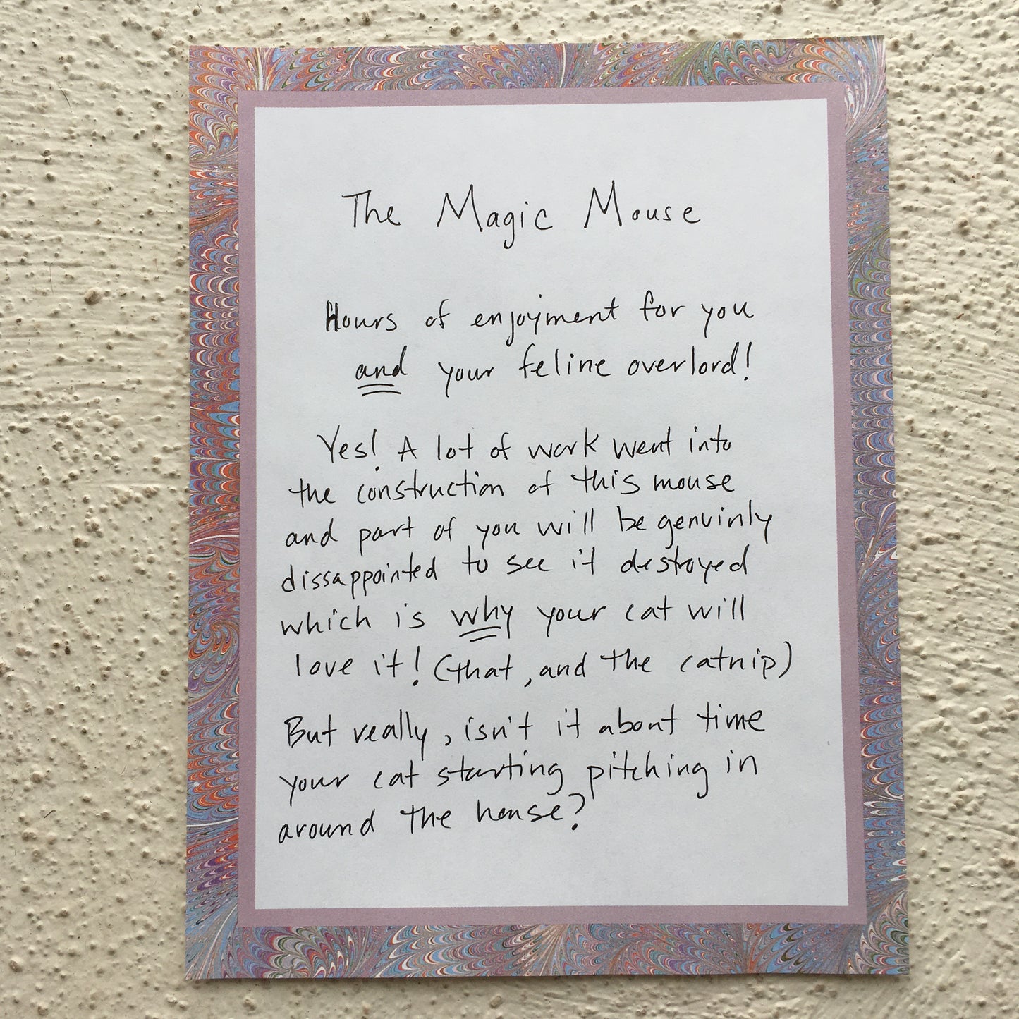 Magic Mouse Cat Toy and Spell Crafting! Saturday, December 13th, 1-4pm